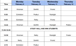 schedule